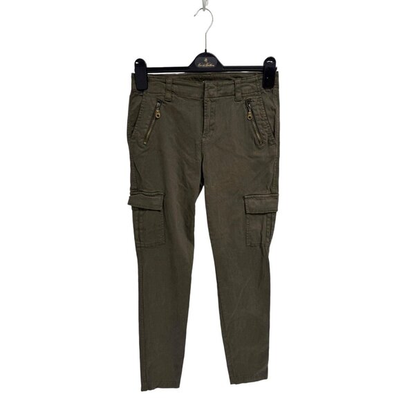 JCP women's cargo pants straight leg Dark Evergreen size 2 - Picture 1 of 11